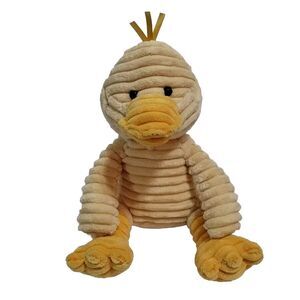 Apricot Lamb Yellow Corduroy Plush Duck 9" inch Soft Texture Cuddly Plastic Eyes